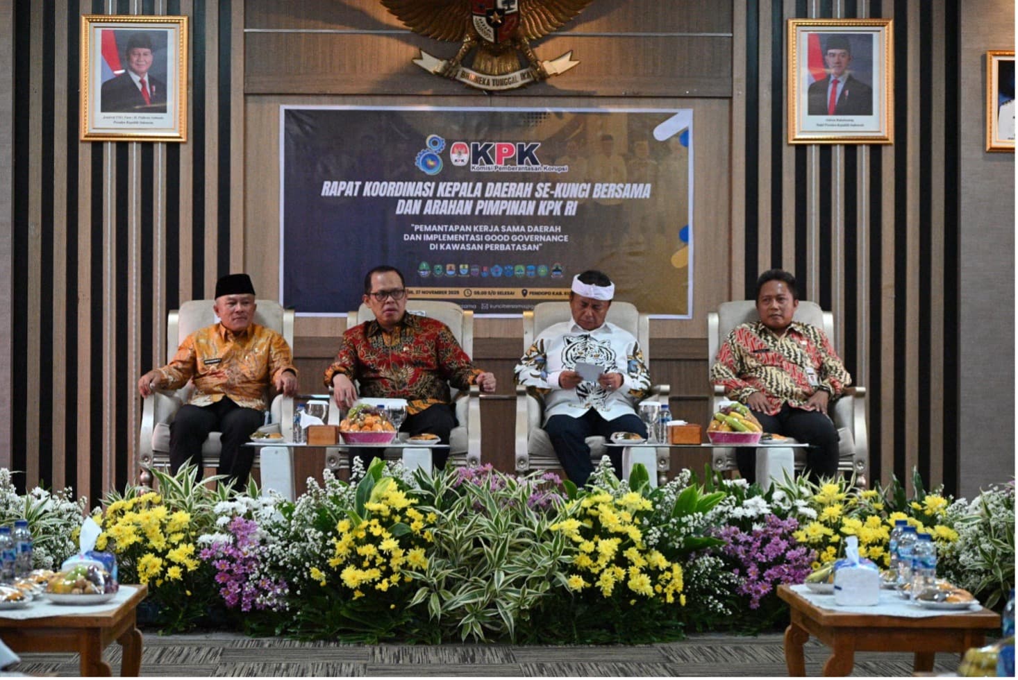 Rapat Koordinasi Kepala Daerah KUNCI BERSAMA dan Arahan KPK RI tentang Good Governance Kawasan Perbatasan